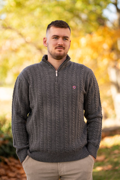 Pull torsadé gris JOSEPH