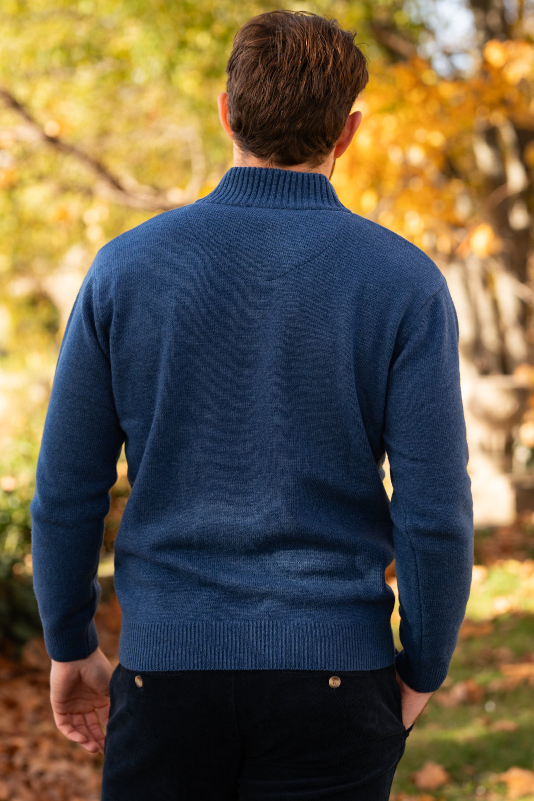 Pull col camionneur bleu nuit SIMON