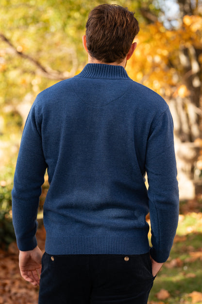 Pull col camionneur bleu nuit SIMON