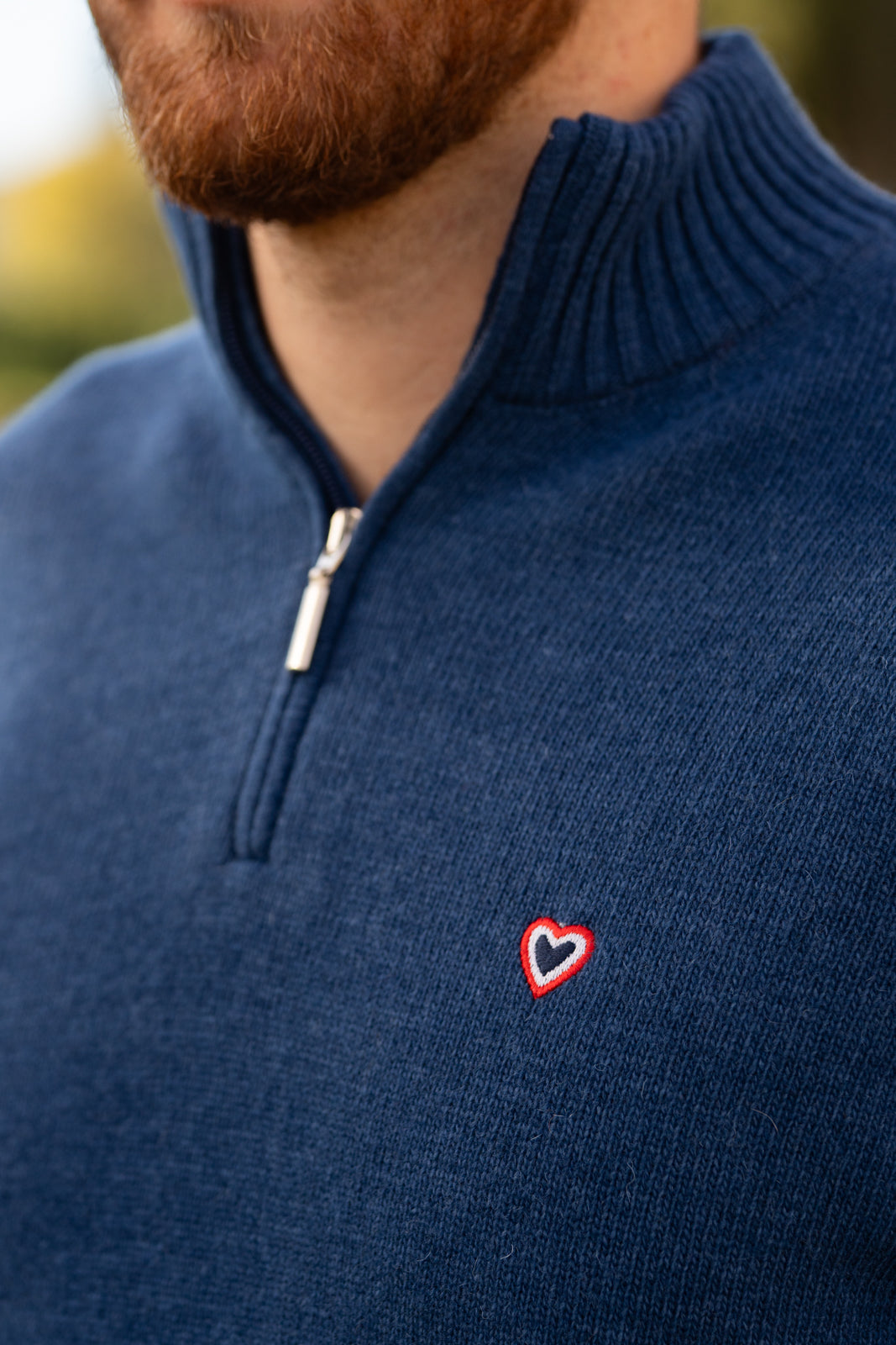 Pull col camionneur bleu nuit SIMON