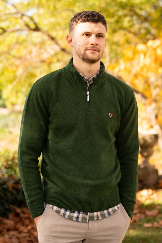 Pull col cammioneur vert fôret SIMON