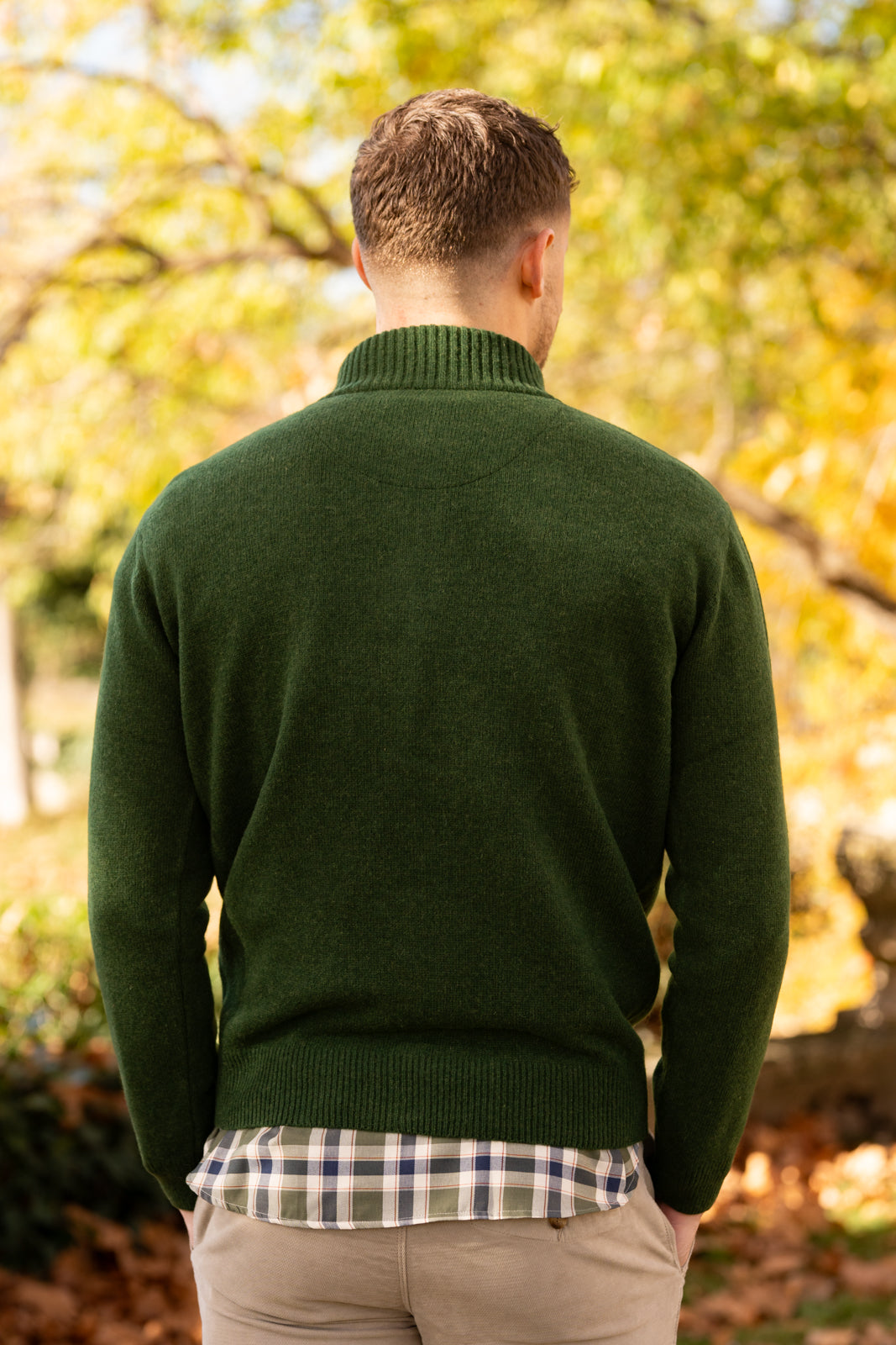 Pull col cammioneur vert fôret SIMON