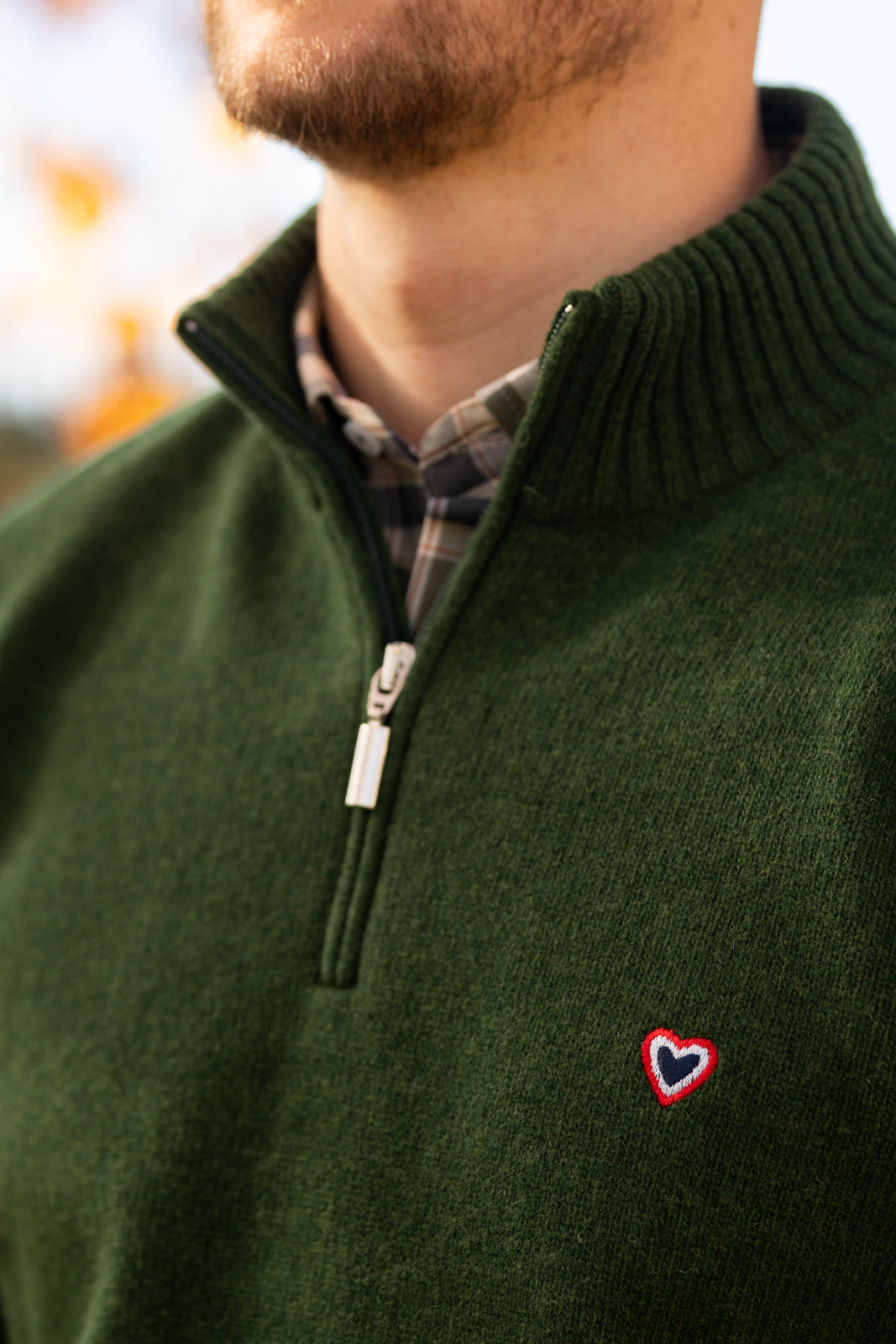 Pull col cammioneur vert fôret SIMON