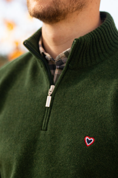 Pull col cammioneur vert fôret SIMON
