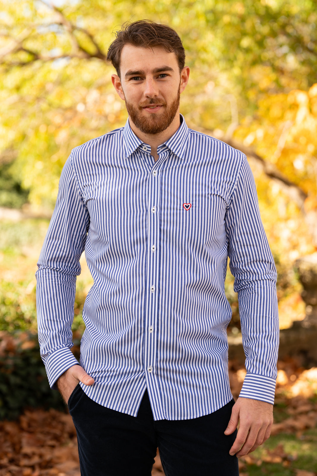 Chemise rayé bleu URBIN