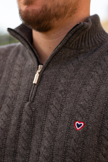 Pull torsadé gris JOSEPH