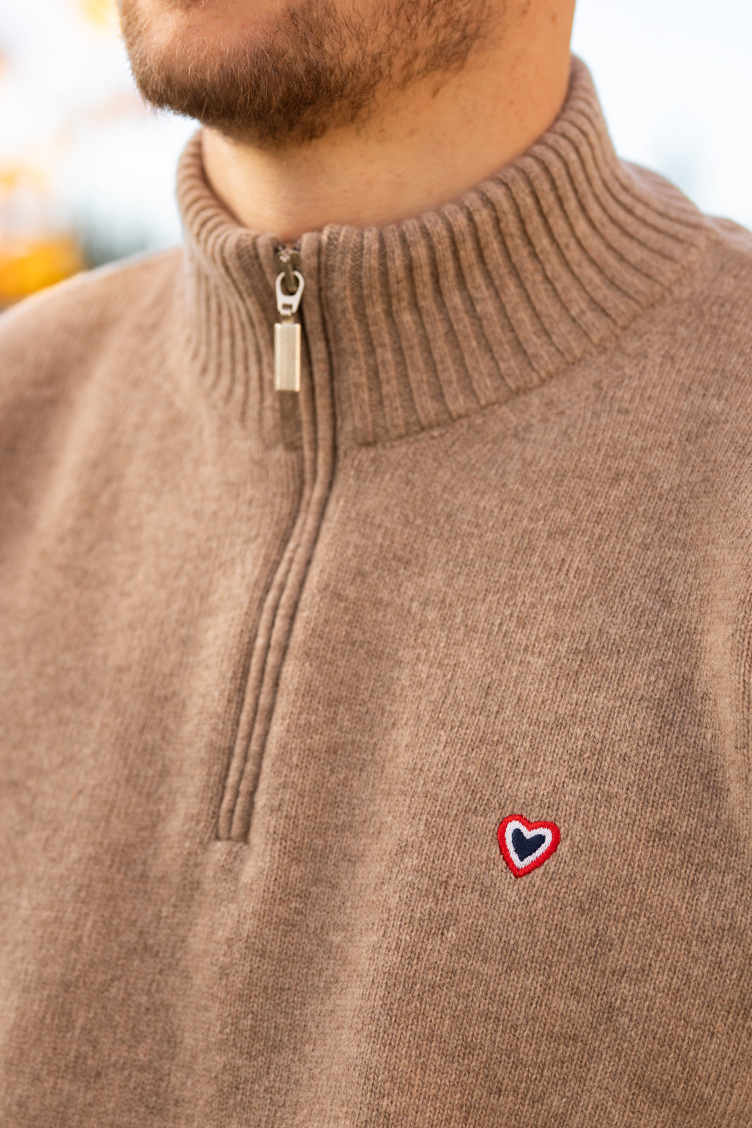 Pull col cammioneur beige SIMON