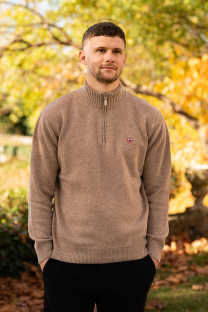 Pull col cammioneur beige SIMON