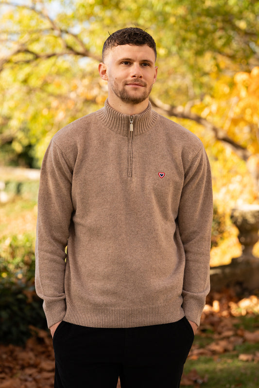 Pull col cammioneur beige SIMON