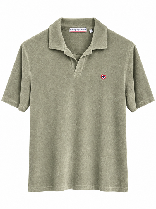 Polo éponge olive