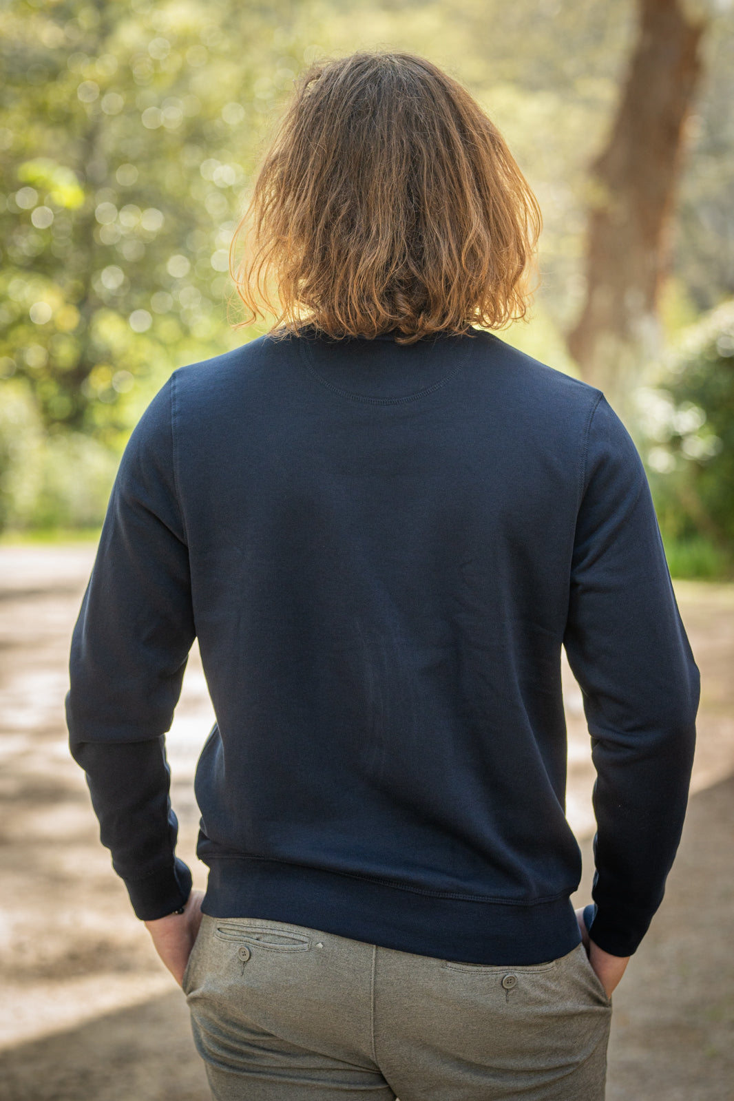 Sweat marine col rond LUCIEN - 100% coton biologique