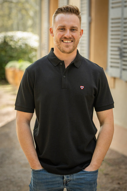 Polo noir CHARLES