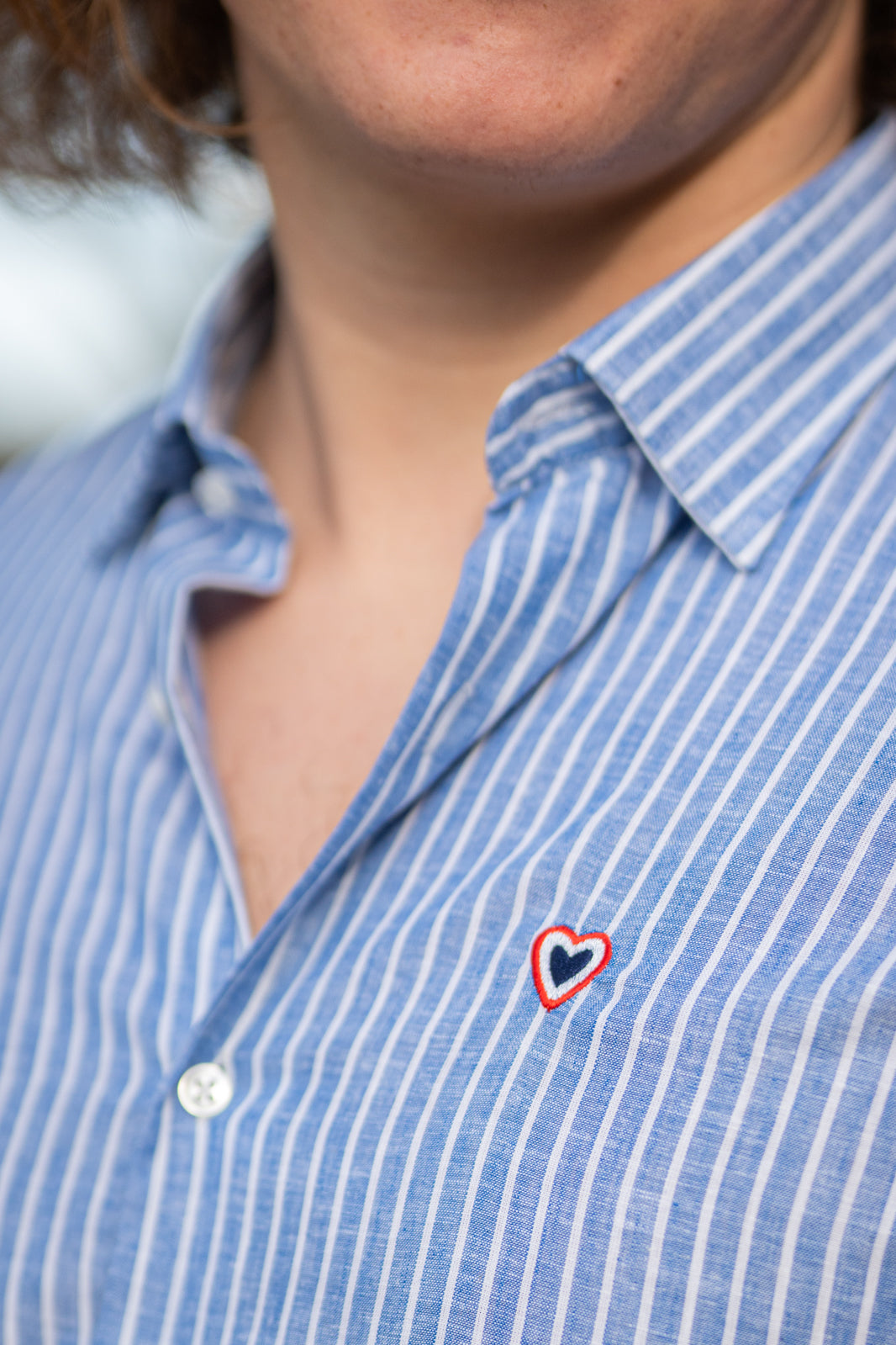 Chemise rayée bleu GABRIEL