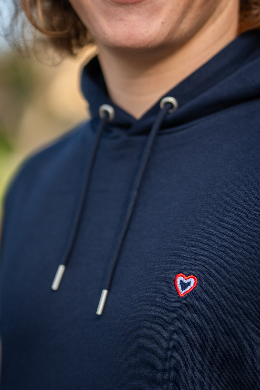 Sweat à capuche marine - Coton biologique