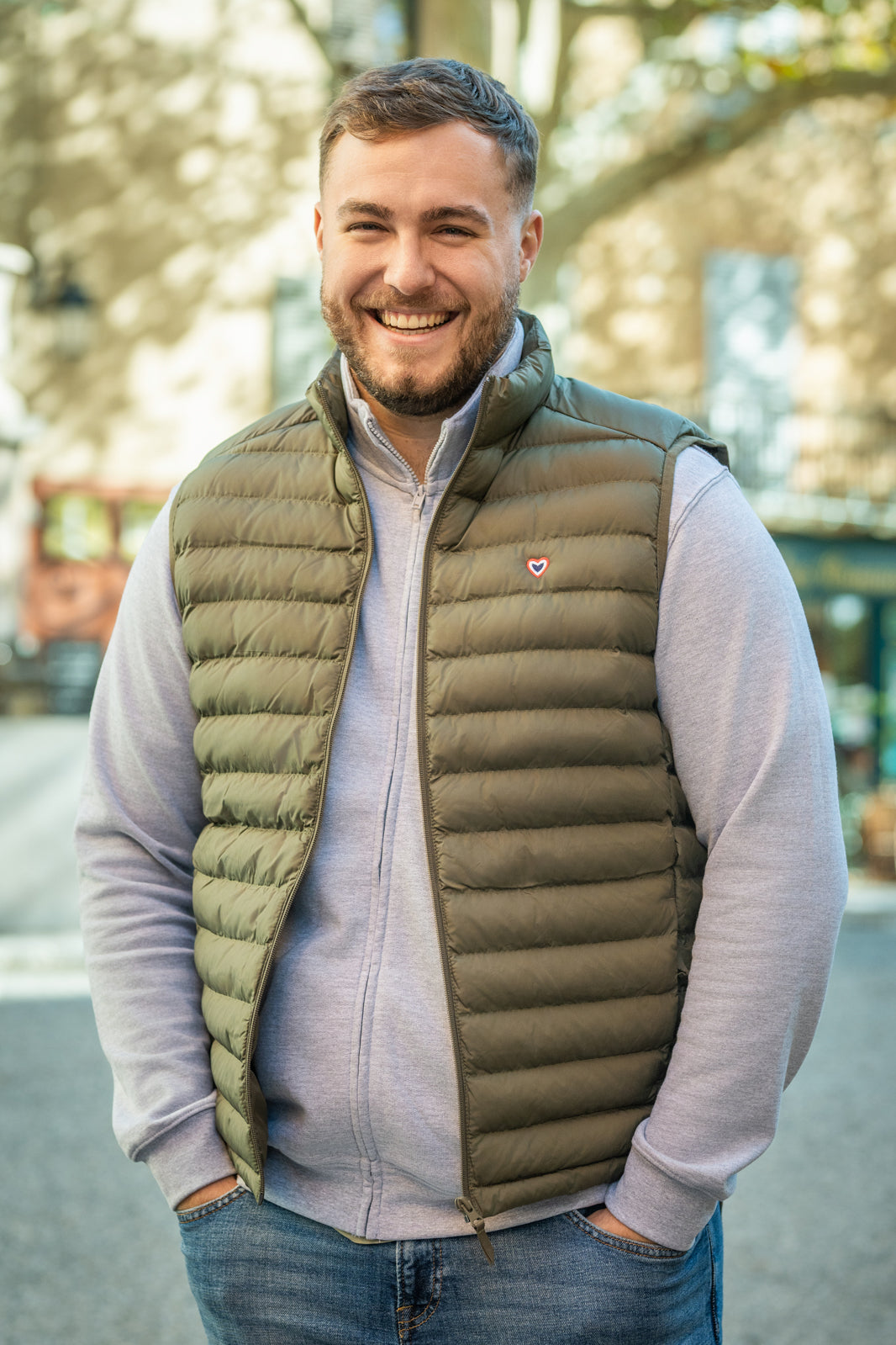 Doudoune sans manches kaki