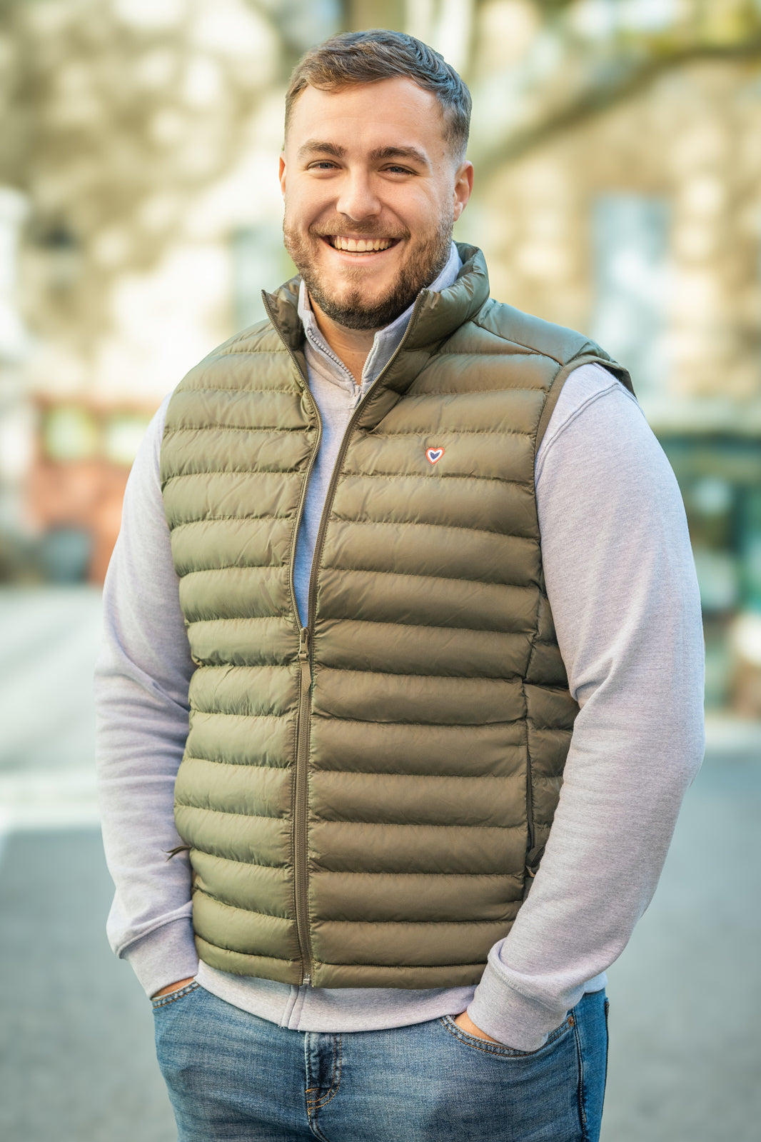 Doudoune sans manches kaki