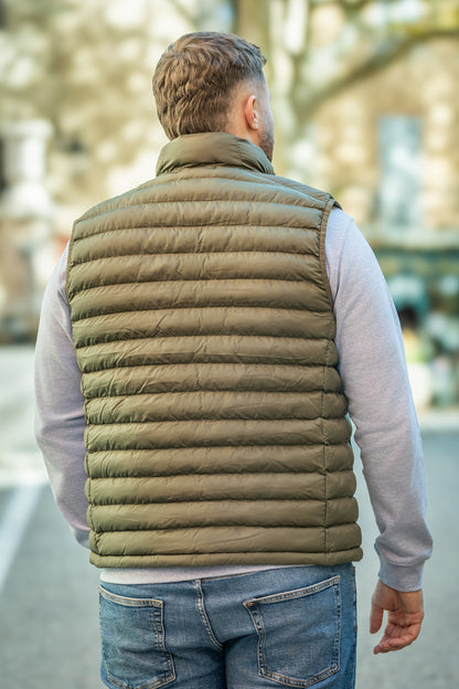 Doudoune sans manches kaki