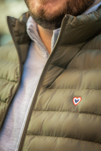 Doudoune sans manches kaki