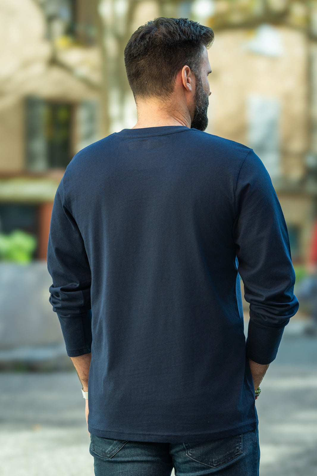 T-shirt manches longues marine LÉON