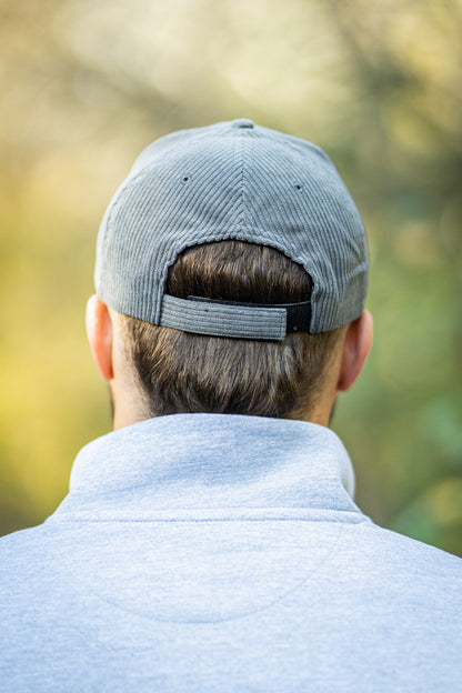 Casquette velours côtelé gris