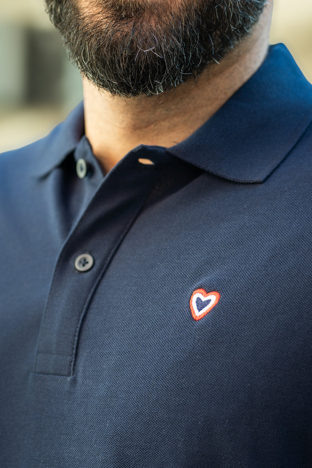 Polo manches longues marine