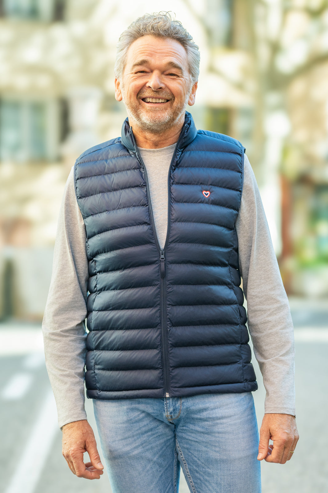 Doudoune sans manches marine