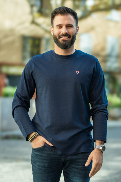 T-shirt manches longues marine LÉON