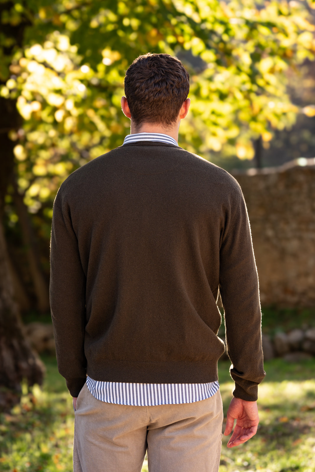 Pull col rond kaki CHRIS