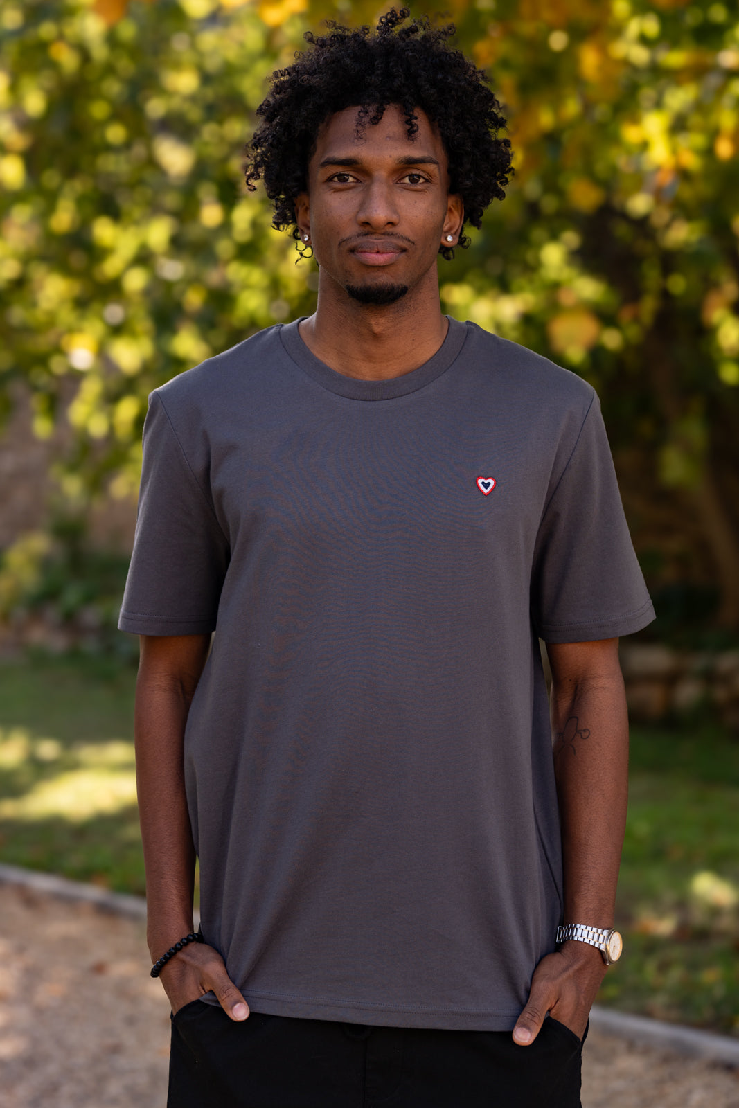 T-shirt manches courtes anthracite