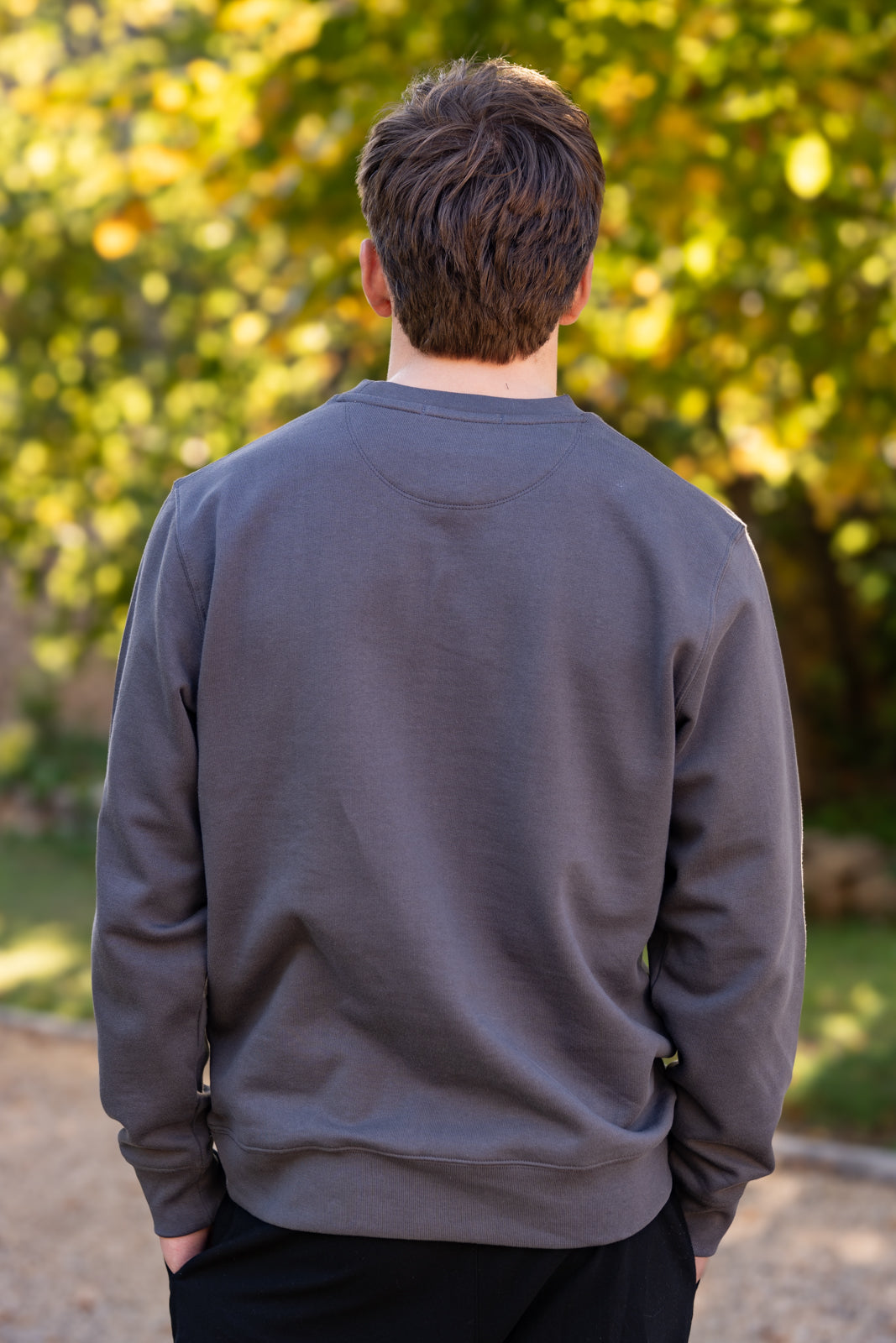 Sweat anthracite col rond LUCIEN