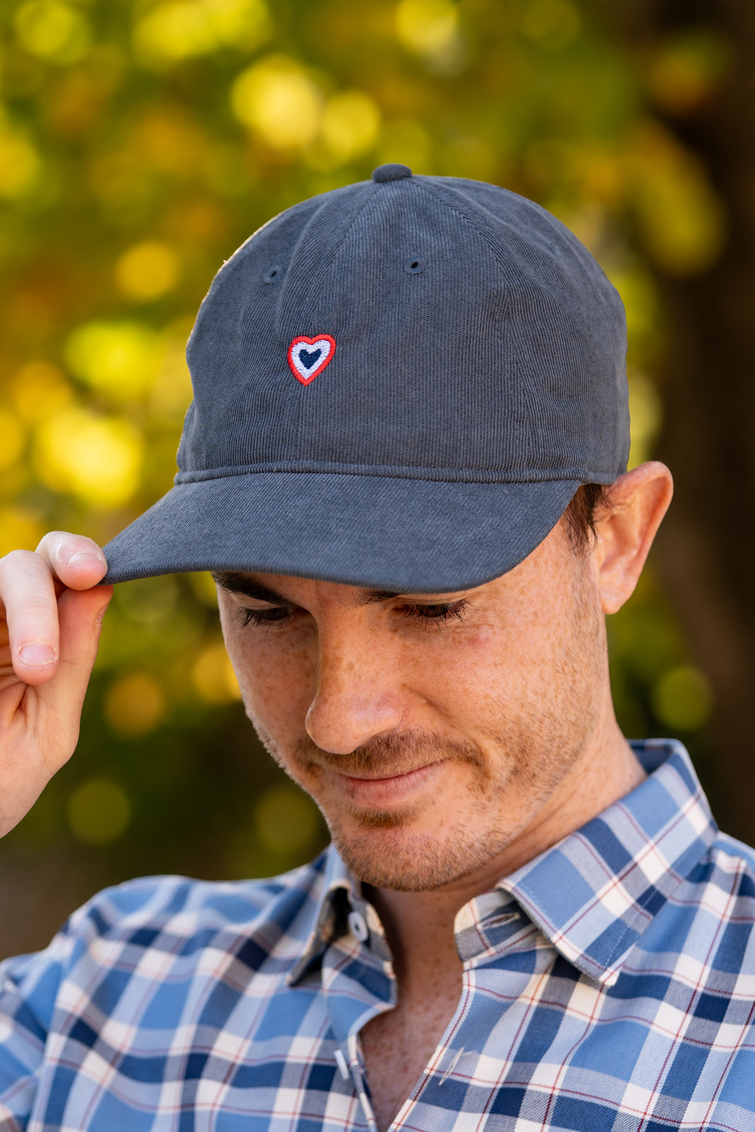 Casquette milleraies grise