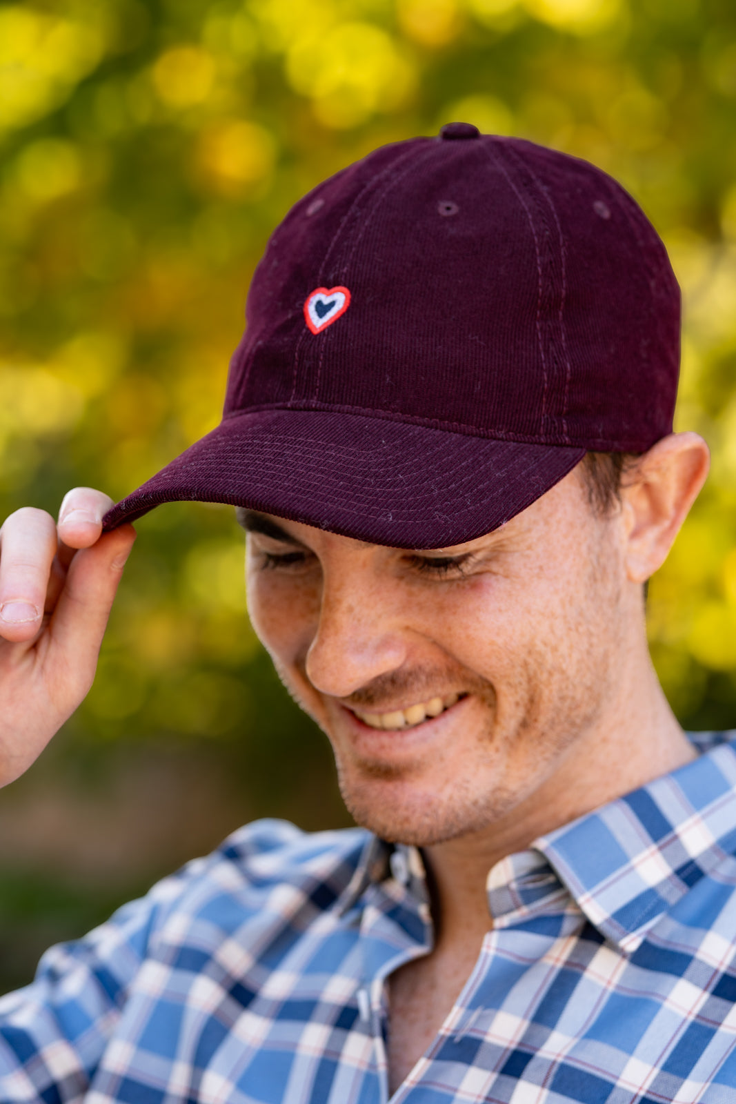 Casquette milleraies bordeaux