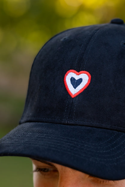 Casquette peau de pêche noire