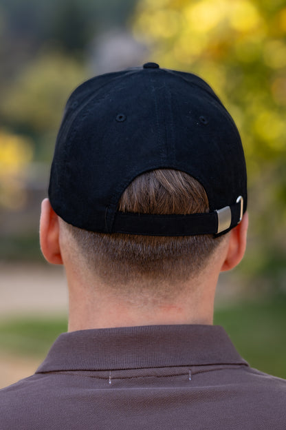 Casquette peau de pêche noire