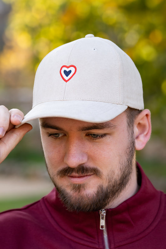 Casquette peau de pêche sable