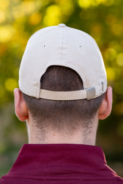 Casquette peau de pêche sable