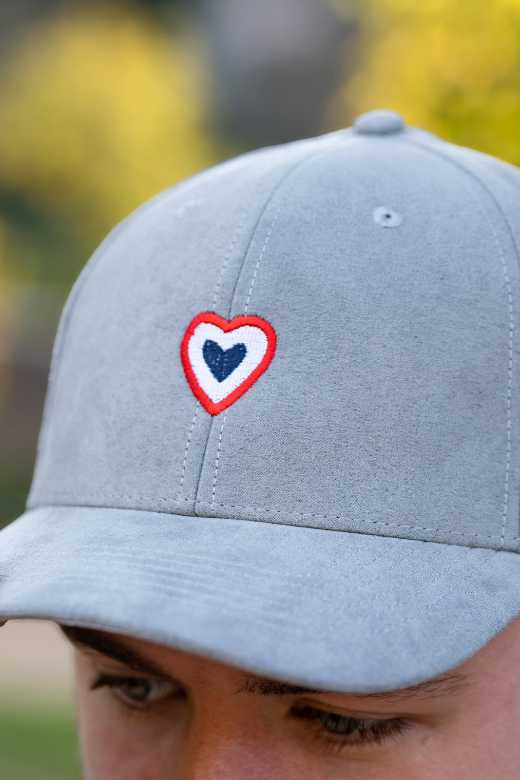 Casquette peau de pêche grise