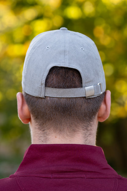 Casquette peau de pêche grise