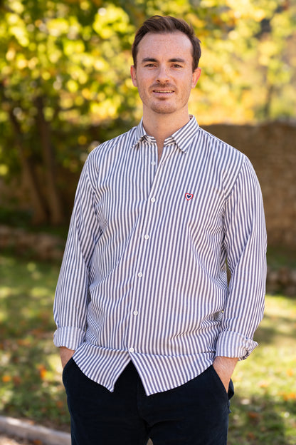 Chemise rayé marine LIAM