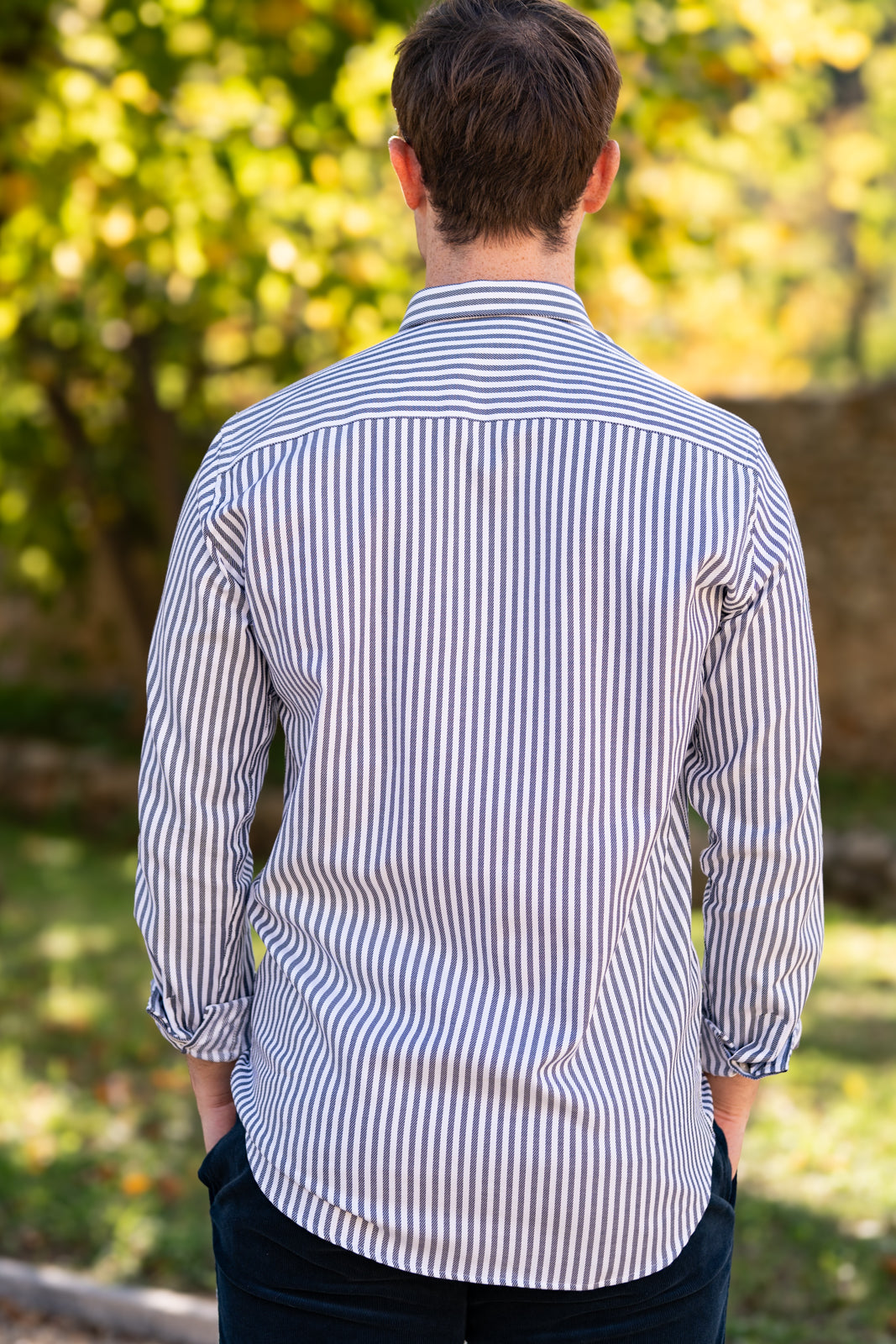 Chemise rayé marine LIAM