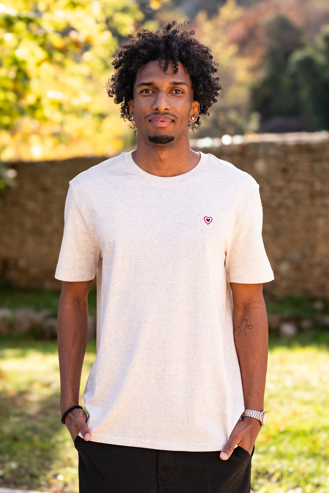 T-shirt crème chiné VINCENT