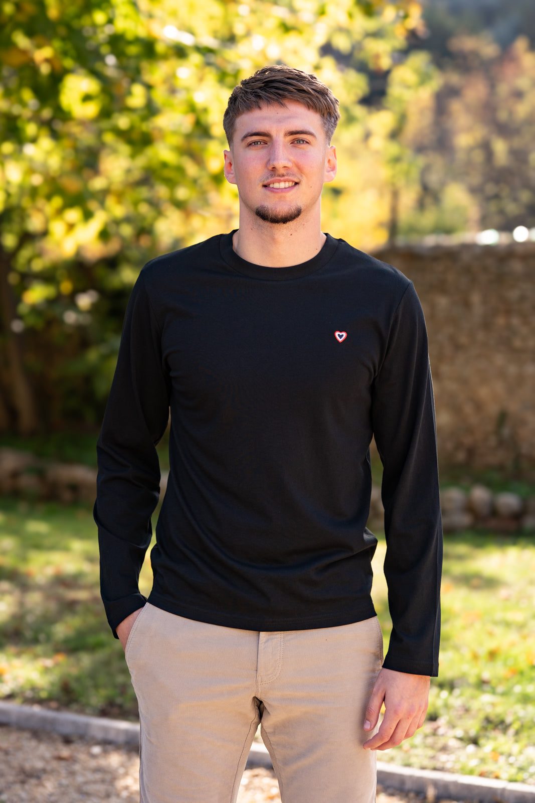 T-shirt manches longues noir LÉON