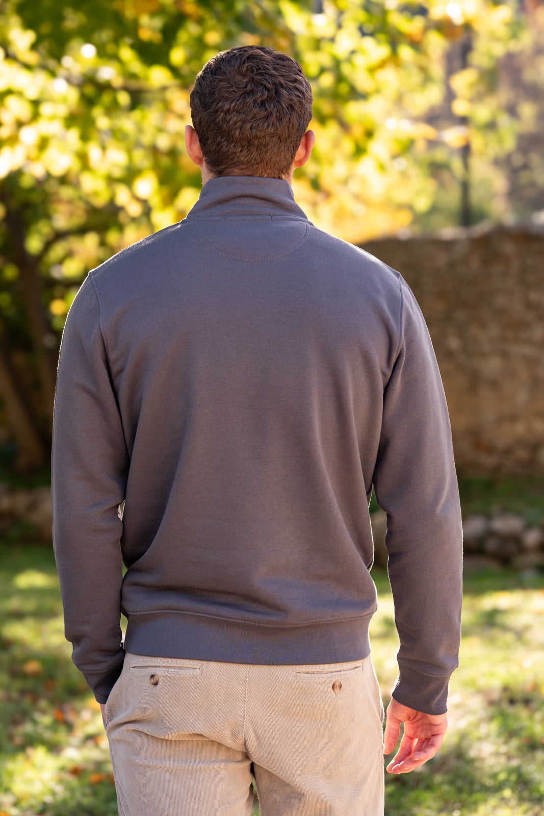 Sweat col zip anthracite