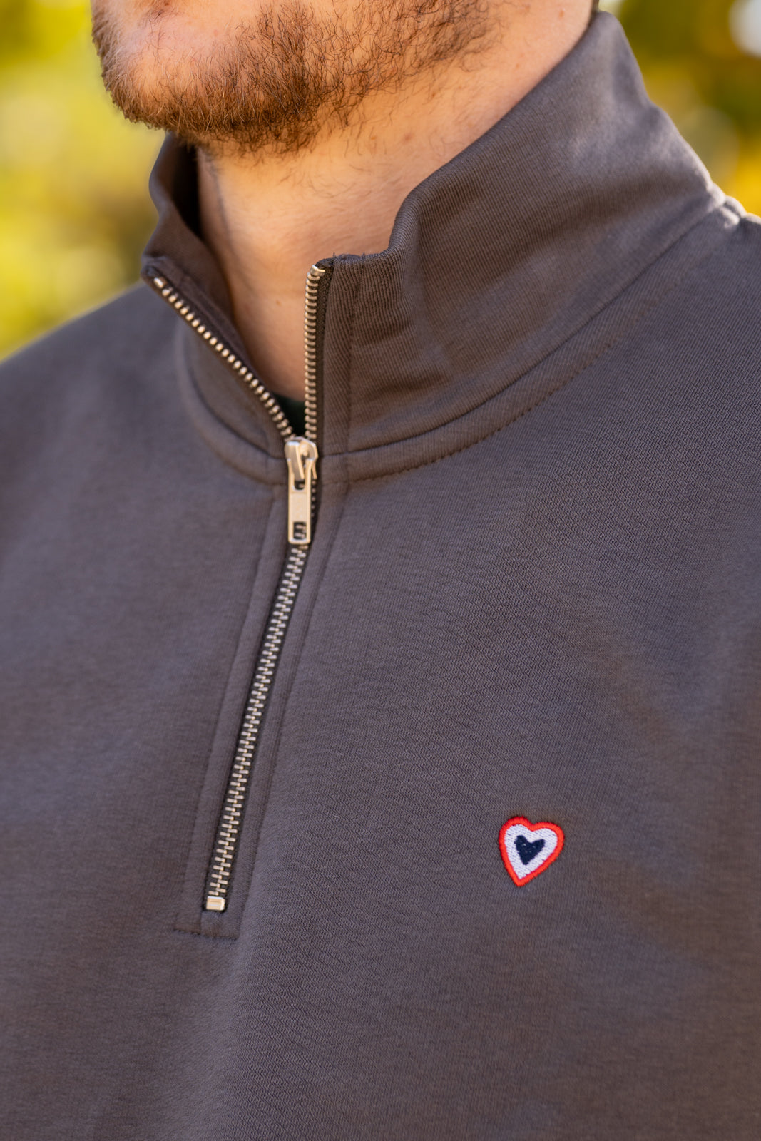 Sweat col zip anthracite