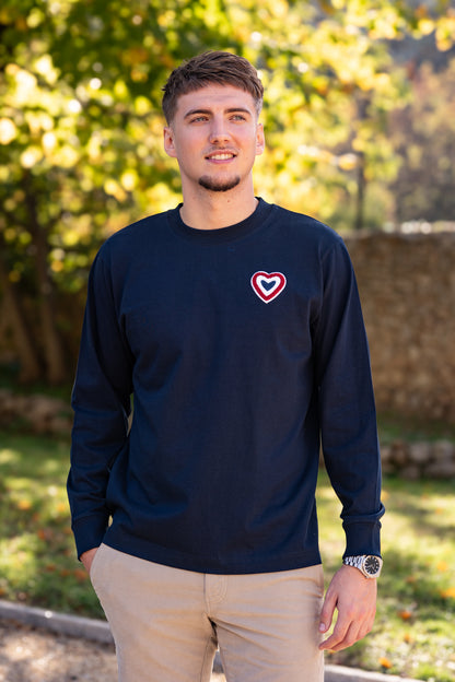 T-shirt manches longues bouclette marine