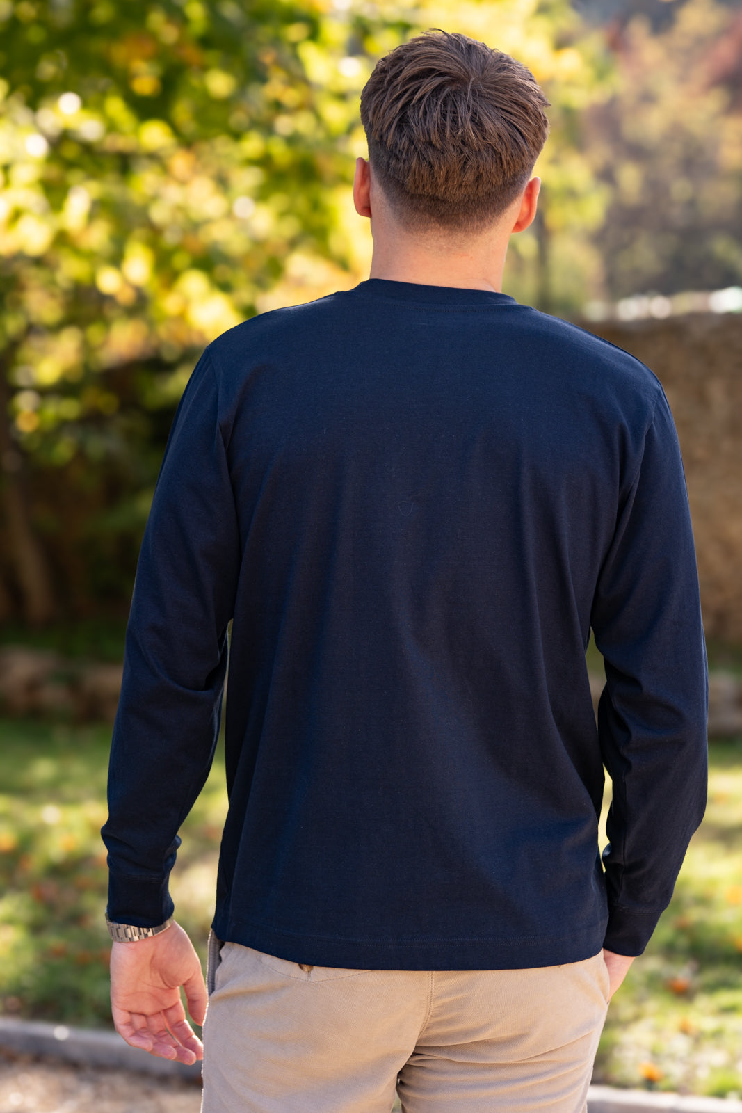 T-shirt manches longues bouclette marine