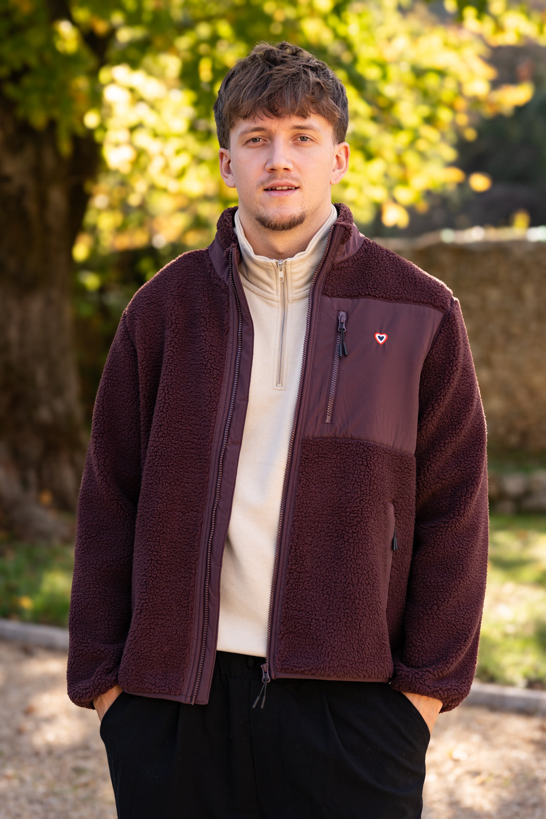 Veste pilou bordeaux