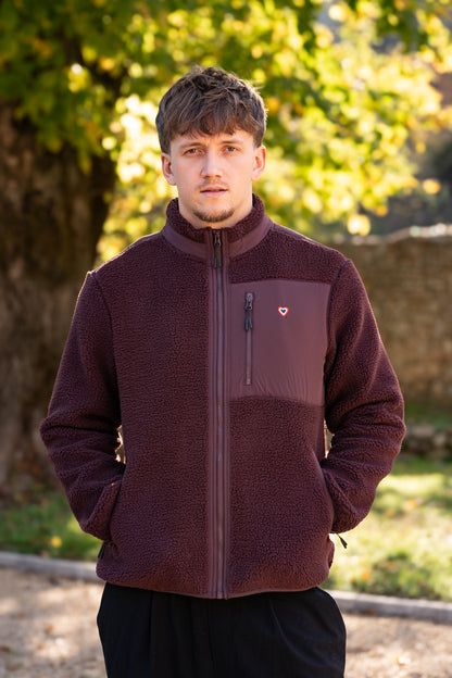 Veste pilou bordeaux