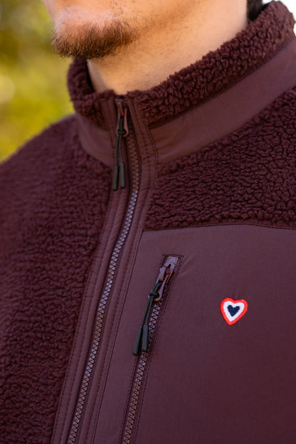 Veste pilou bordeaux
