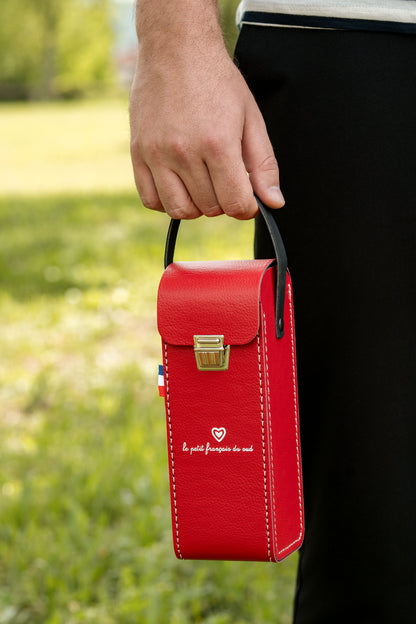Étui de boules rigide rouge